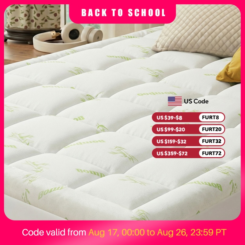 Memory Foam Topper - MCQ 400g Bamboo Viscose Derived Soft