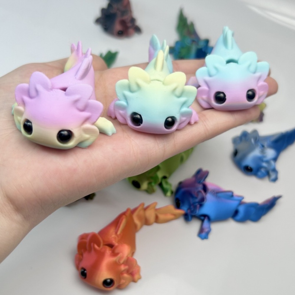 Xt Home Textiles - 3D Printed Salamander Figures Toys Multi-Joint