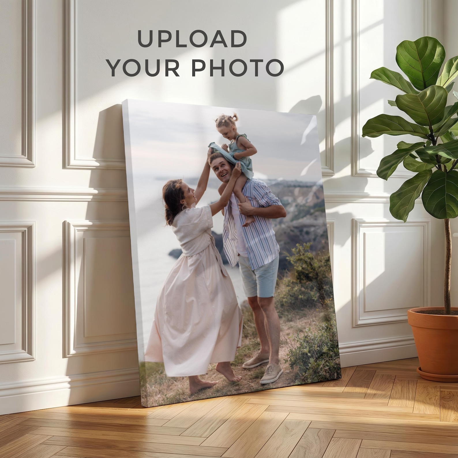 Home Textiles And Decor - Personalized Photo Canvas, Custom Family Wall