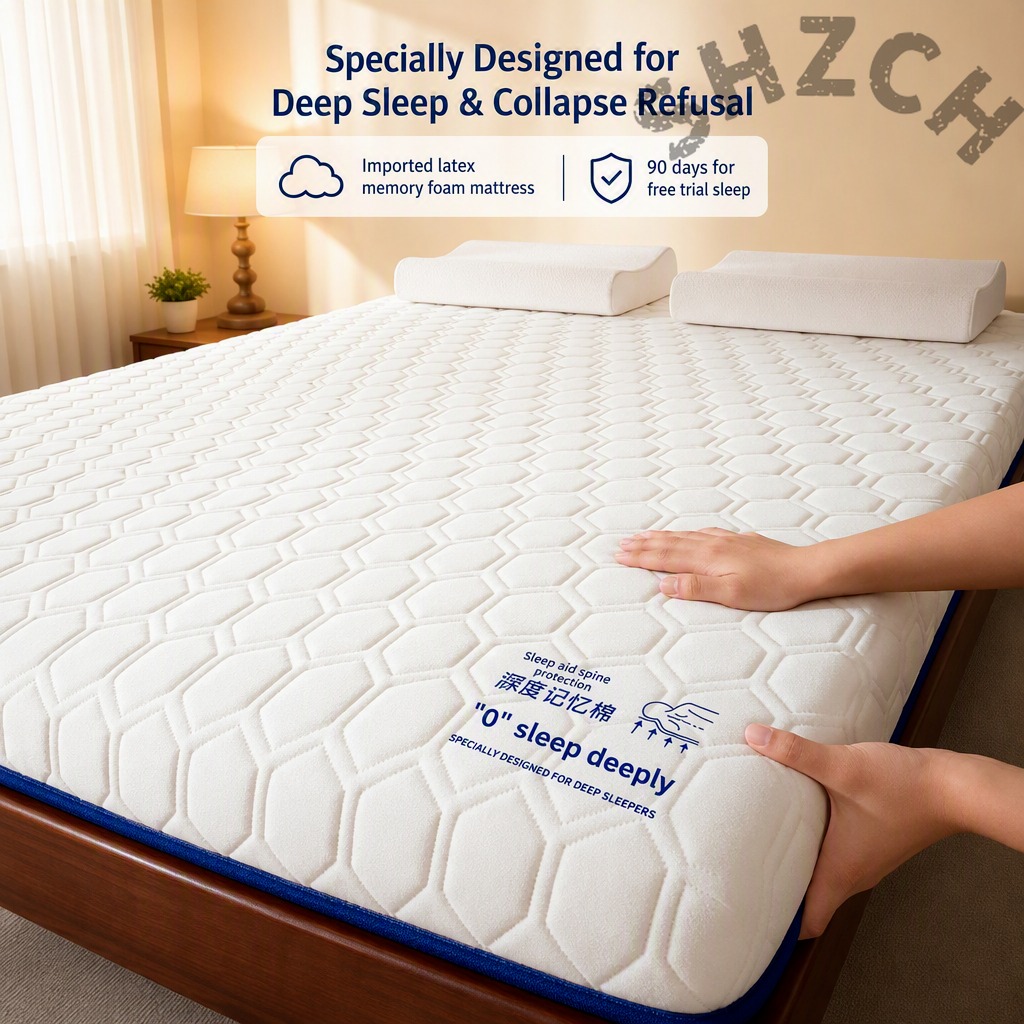 Memory Foam Topper - Latex Mattress Topper for Single Bed