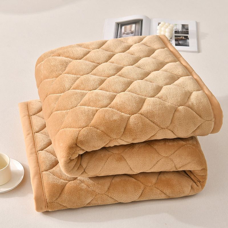 Thickened Flannel Mattress Hou - Mattress Pad Topper ulasan dan harga