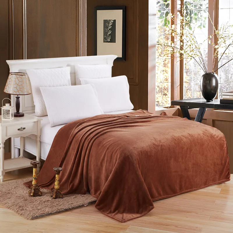 Home Textile Soft Solid Blanke - Bed Sheet Microfiber ulasan dan harga