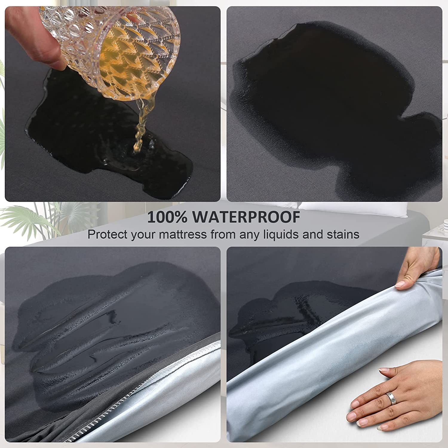 Solid Mattress Protector Water - Mattress Pad Topper ulasan dan harga