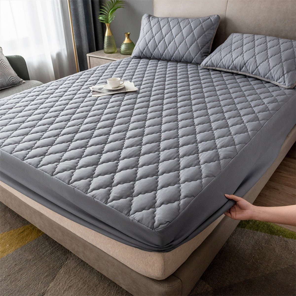 Learned- Waterproof Fitted Bed - Bed Sheet Microfiber ulasan dan harga