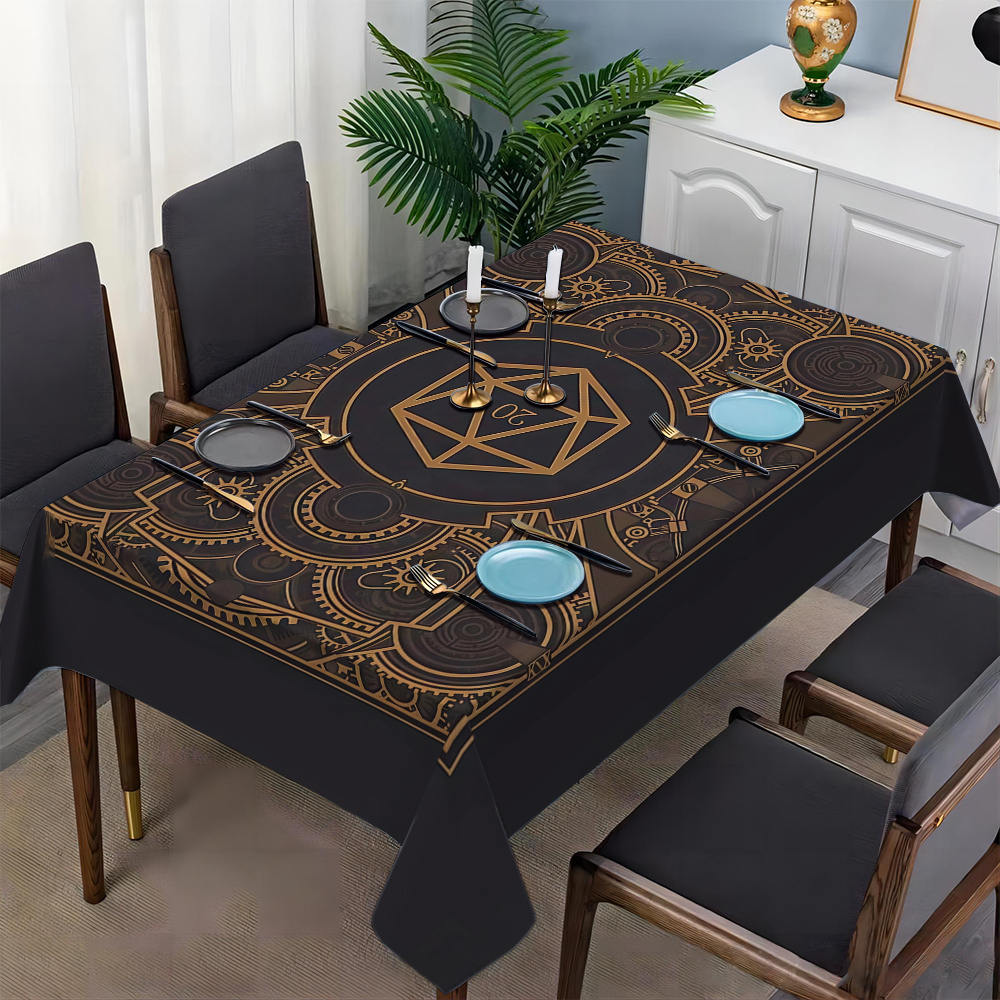 Steampunk Black Golden Gear Pa - Home Textiles And Decor ulasan dan harga