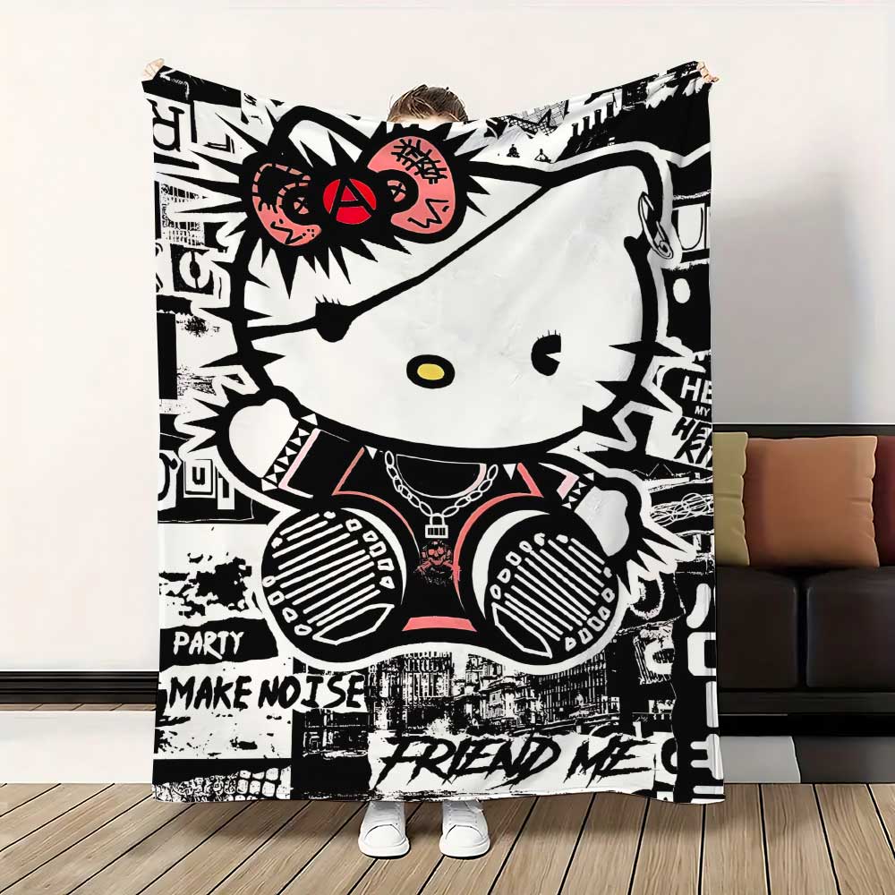 Kawaii Cat Hellos Warm Blanket - Bed Sheet Microfiber ulasan dan harga