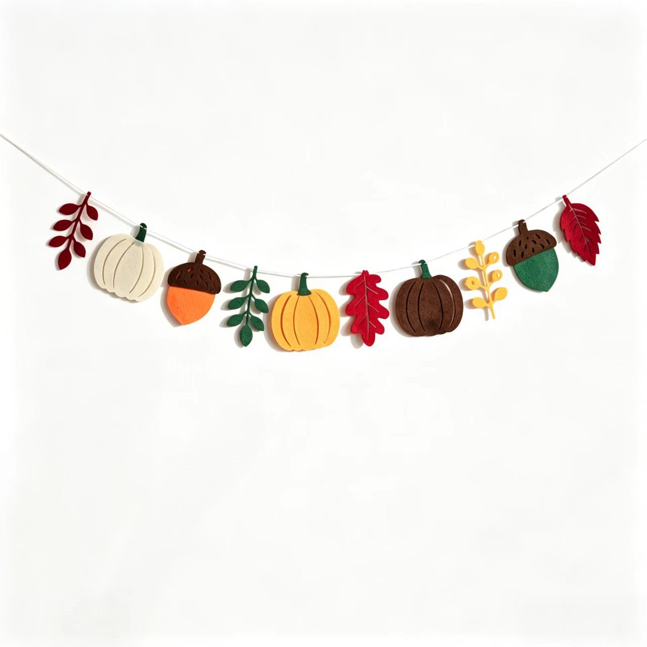 Autumn Pumpkin Leaves Flag Har - Home Textiles And Decor ulasan dan harga