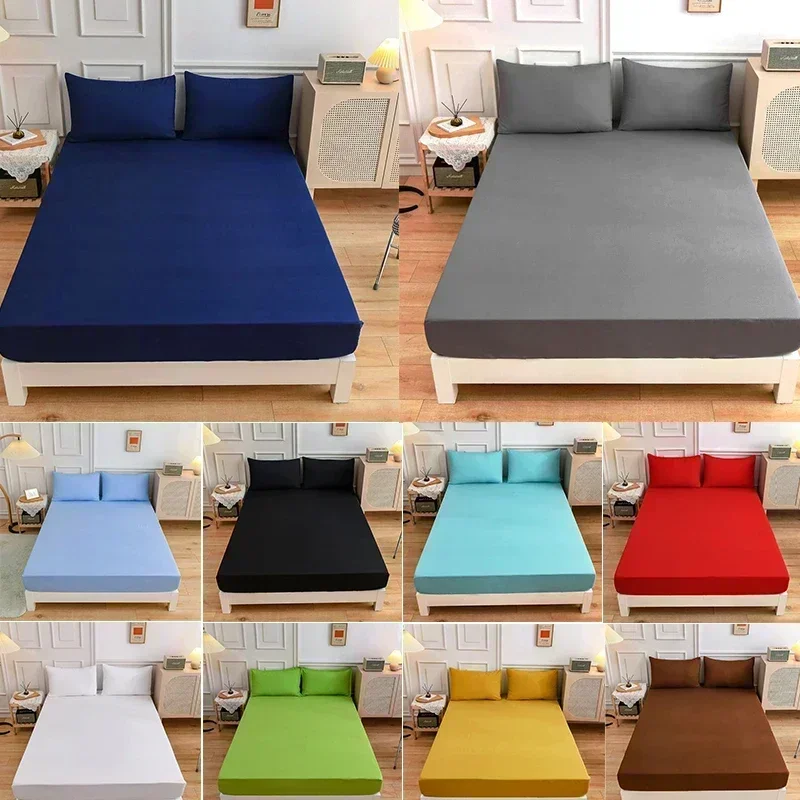 Solid Color Soft Polyester Fit - Mattress Pad Topper ulasan dan harga