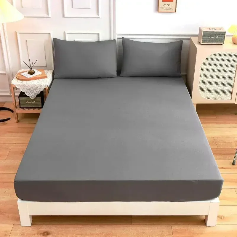 Solid Color Soft Polyester Fit - Mattress Pad Topper ulasan dan harga