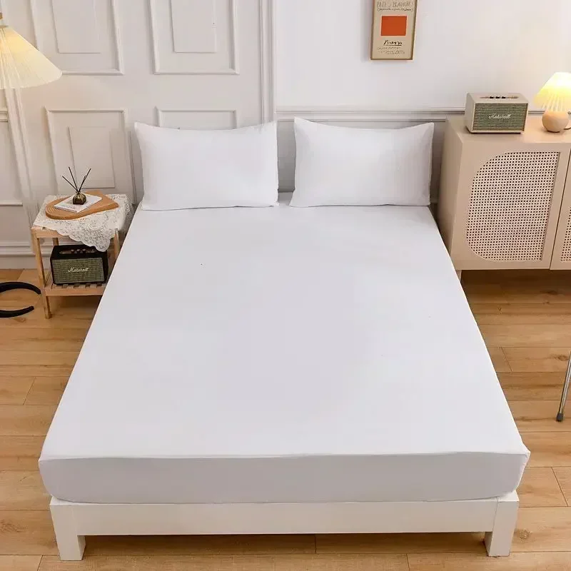 Solid Color Soft Polyester Fit - Mattress Pad Topper ulasan dan harga