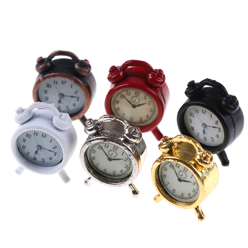 1pc 1:12 Metal Doll Alarm Cloc - Xt Home Textiles ulasan dan harga